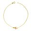 Pulsera de Oro Amarillo 18K con Mariposa Esmaltada – Delicadeza y Elegancia en 18 cm
